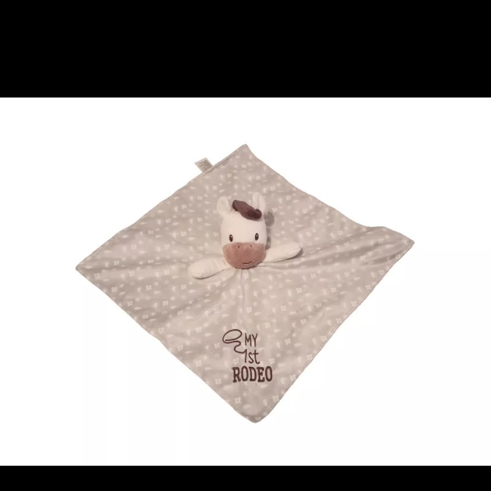 Baby Starters MY 1st RODEO Horse Pony Security Blanket LOVEY Rattle Cowboy